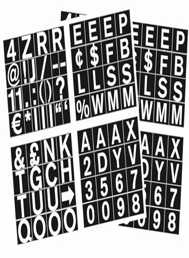 ماستر فيجون مجموعة ماستر فيجن من الحروف والأرقام والرموز، مغناطيسية، مقاس 1 بوصة، أكثر من 70 قطعة، أسود/أبيض - Image 4